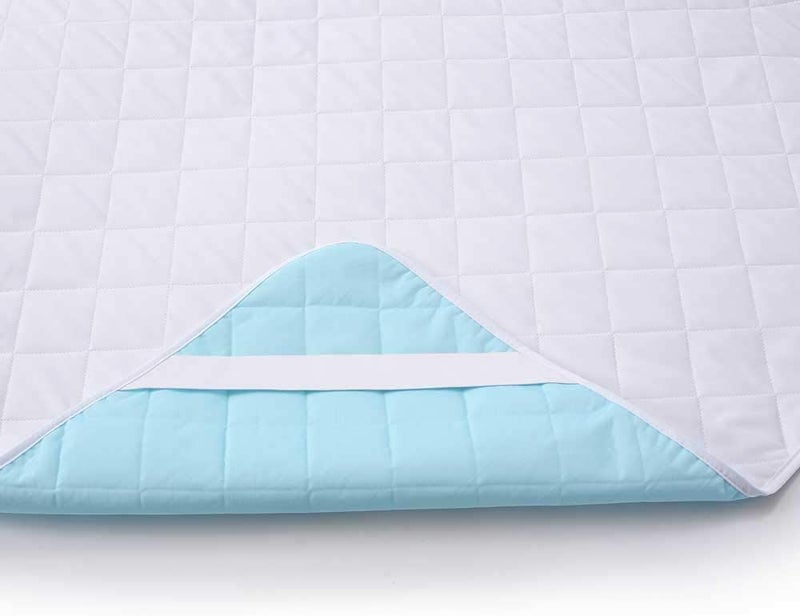 KANECH Washable Incontinence Bed Pads with Straps - 60"x80" Queen Size - Heavy Absorbency Waterproof Mattress Pad Protector- Reusable Underpads for Adults, Elderly - Image 5